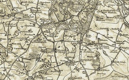 Old map of Thornroan in 1909-1910