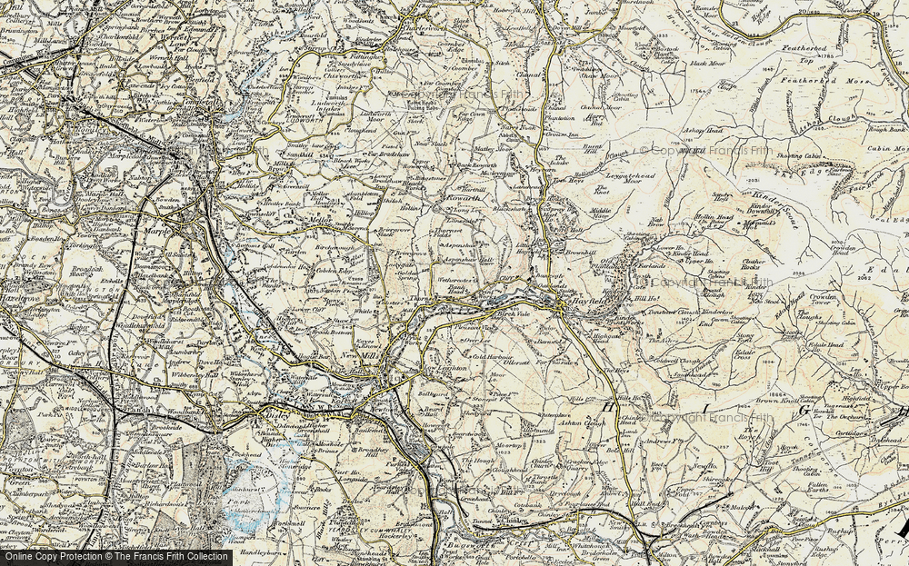 Old Map of Thornsett, 1903 in 1903