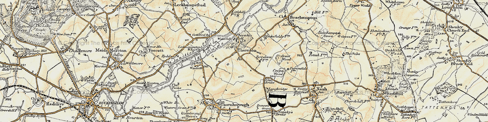 Old map of Thornton in 1898-1901