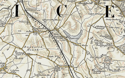 Old map of Thornton in 1902-1903