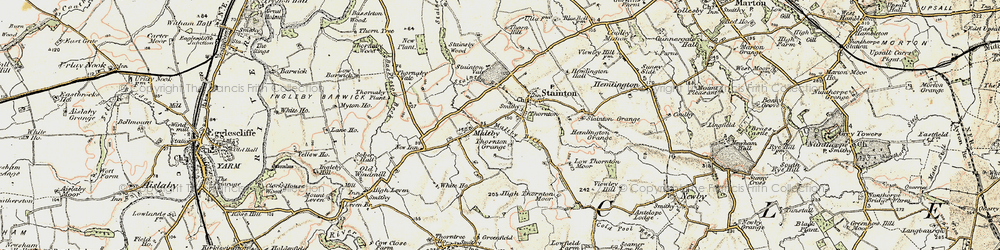 Old map of Stainton Beck in 1903-1904