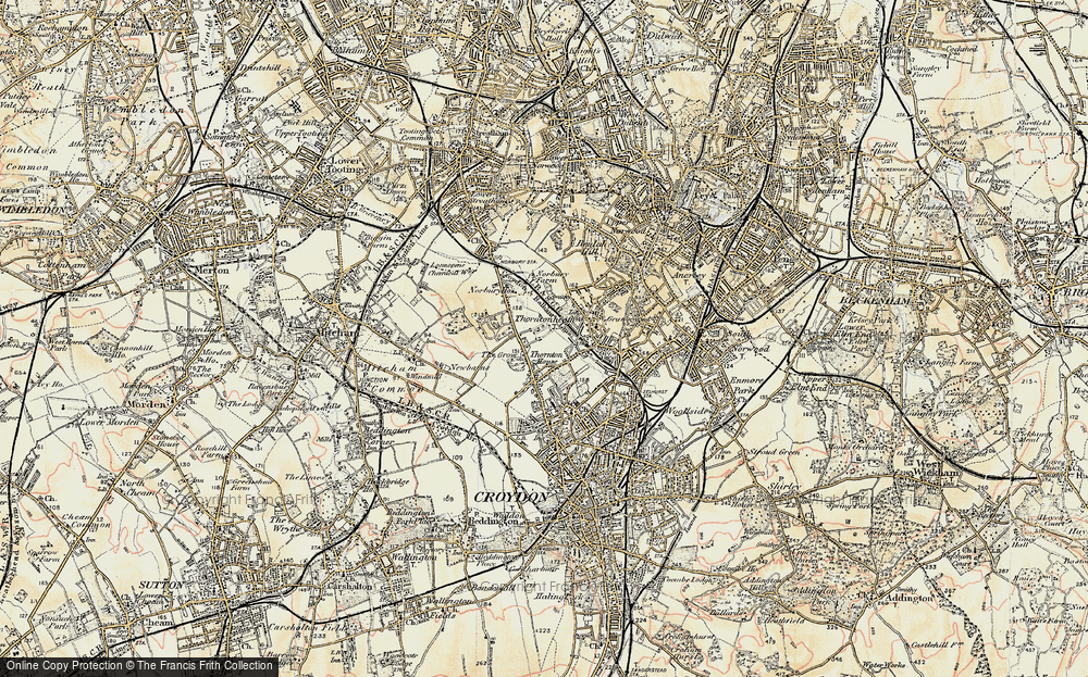 Old Map of Thornton Heath, 1897-1902 in 1897-1902
