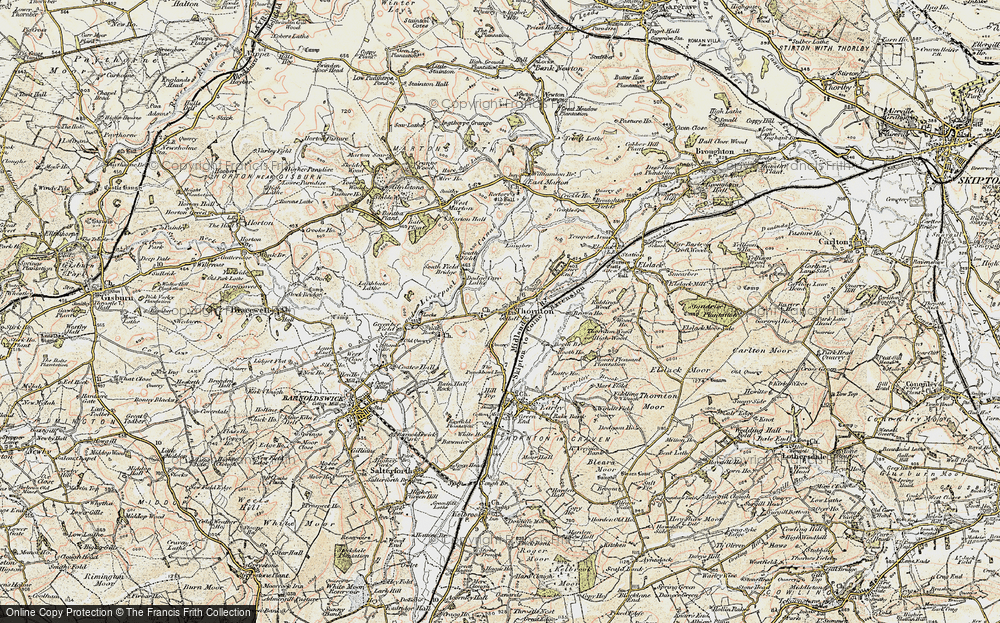 Old Map of Thornton-in-Craven, 1903-1904 in 1903-1904