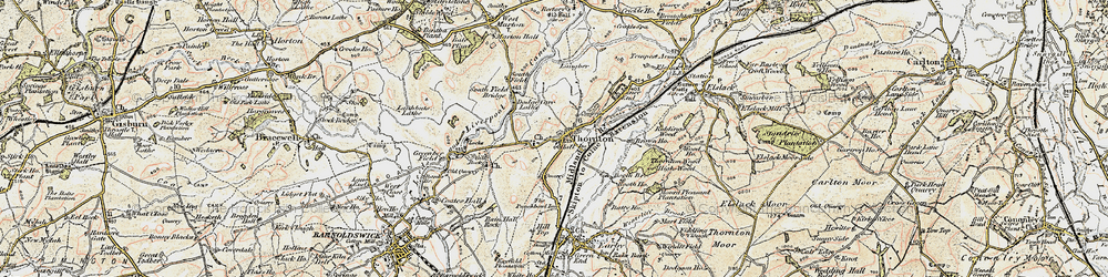 Old map of Thornton-in-Craven in 1903-1904