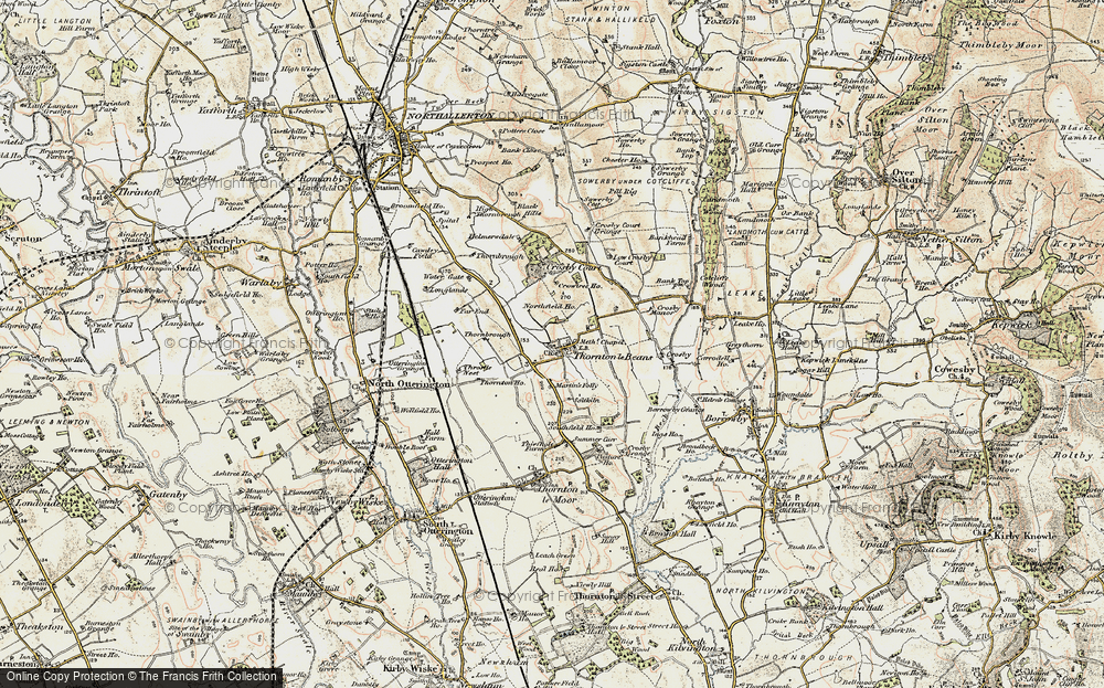 Old Map of Historic Map covering Awmack Ho in 1903-1904