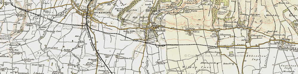 Old map of Thornton-le-Dale in 1903-1904