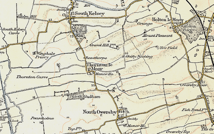 Old map of Thornton le Moor in 1903-1908