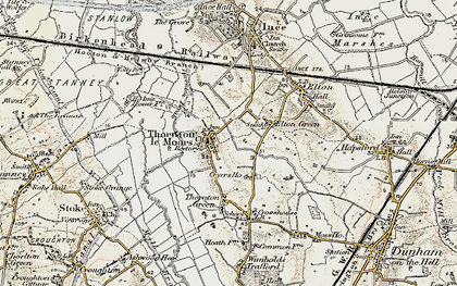 Old map of Thornton-le-Moors in 1902-1903