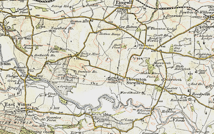 Old map of Thornton Steward in 1904