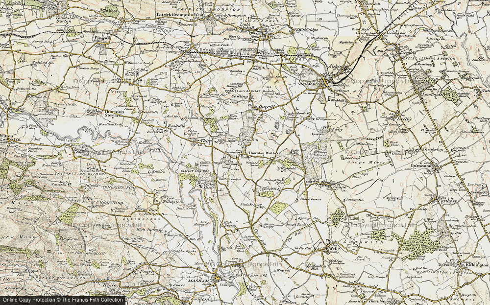 Old Map of Thornton Watlass, 1903-1904 in 1903-1904
