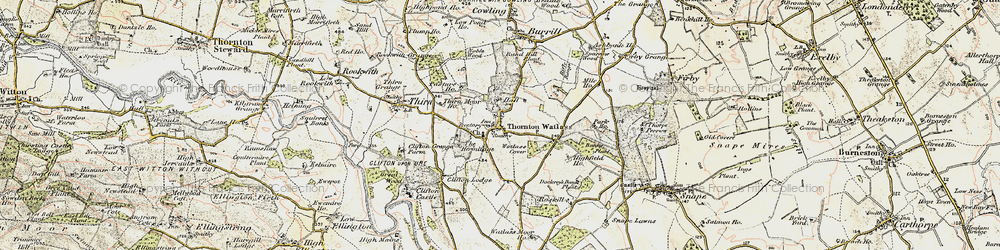 Old map of Thornton Watlass in 1903-1904