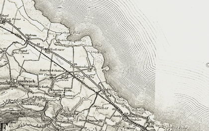 Old map of Thorntonloch in 1901-1906