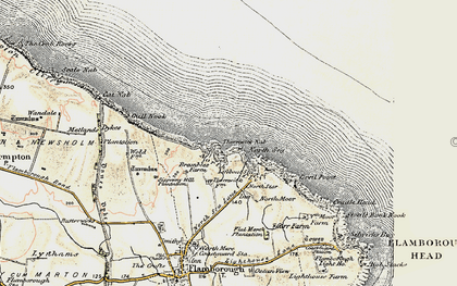 Old map of Thornwick Bay in 1903-1904