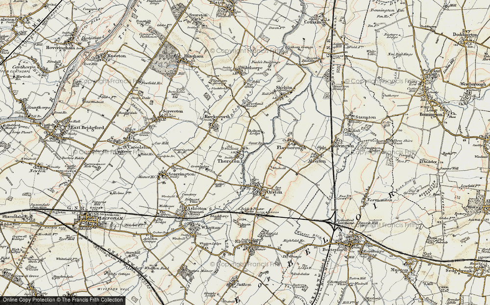 Old Map of Thoroton, 1902-1903 in 1902-1903