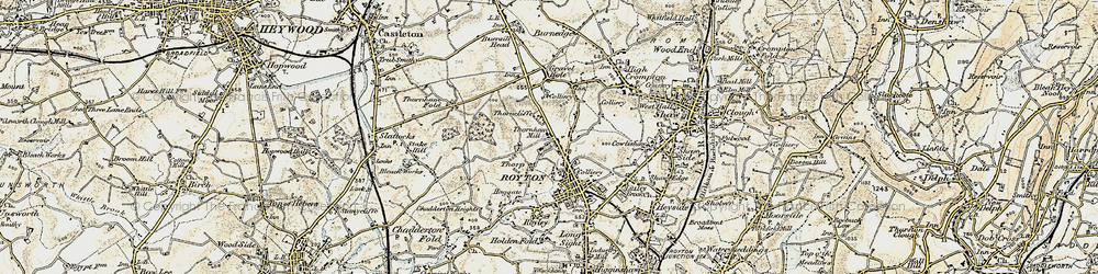Old map of Thorp in 1903