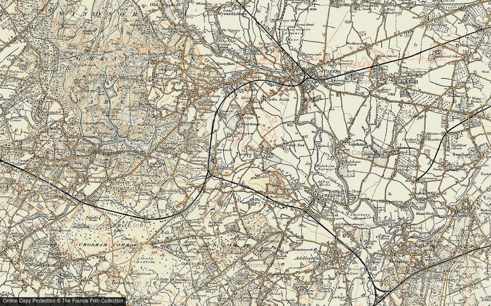 Old Map of Thorpe, 1897-1909 in 1897-1909