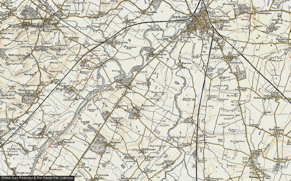 Old Map of Thorpe, 1902-1903 in 1902-1903