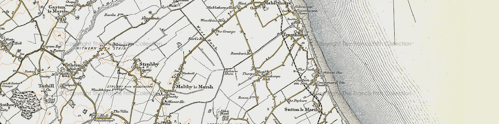 Old map of Axletree Hurn in 1902-1903