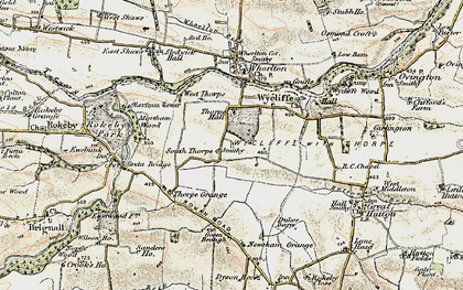 Old map of Thorpe in 1904