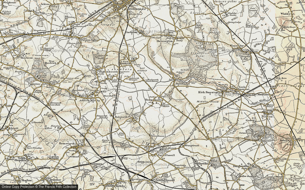 Old Map of Thorpe Audlin, 1903 in 1903