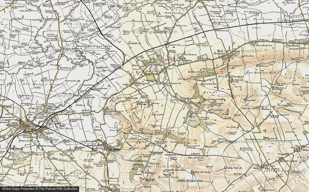 Old Map of Thorpe Bassett, 1903-1904 in 1903-1904