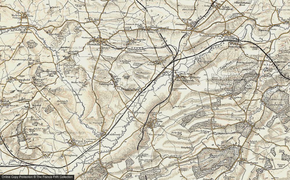 Old Map of Historic Map covering Barrows, The in 1901-1903