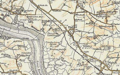 Old map of Thorpe Common in 1898-1901
