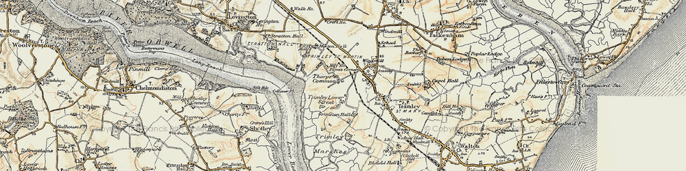 Old map of Thorpe Common in 1898-1901