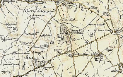 Old map of Thorpe Constantine in 1902