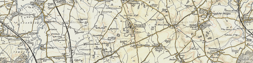 Old map of Thorpe Constantine in 1902