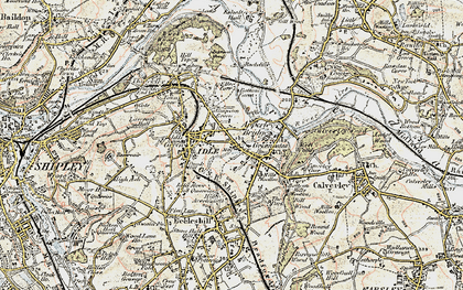 Old map of Thorpe Edge in 1903-1904