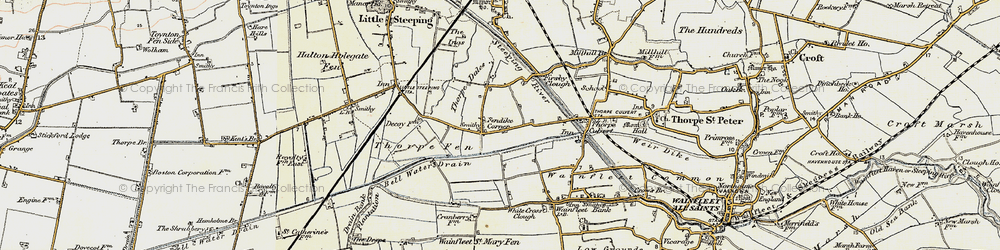 Old map of Thorpe Fendykes in 1901-1903