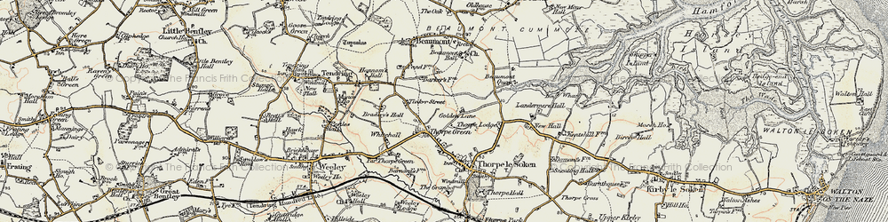 Old map of Thorpe Green in 0-1899