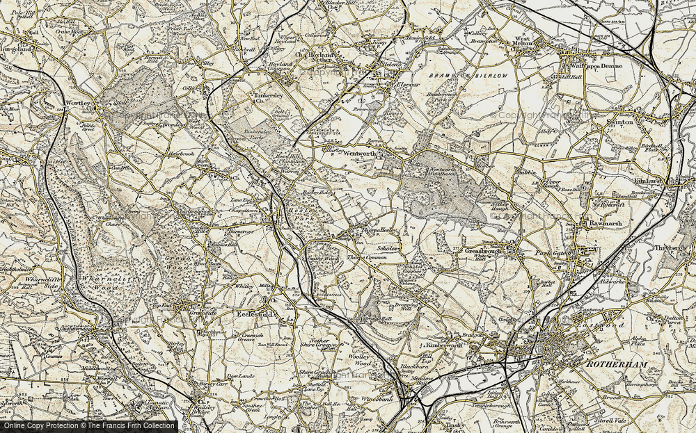 Old Map of Thorpe Hesley, 1903 in 1903