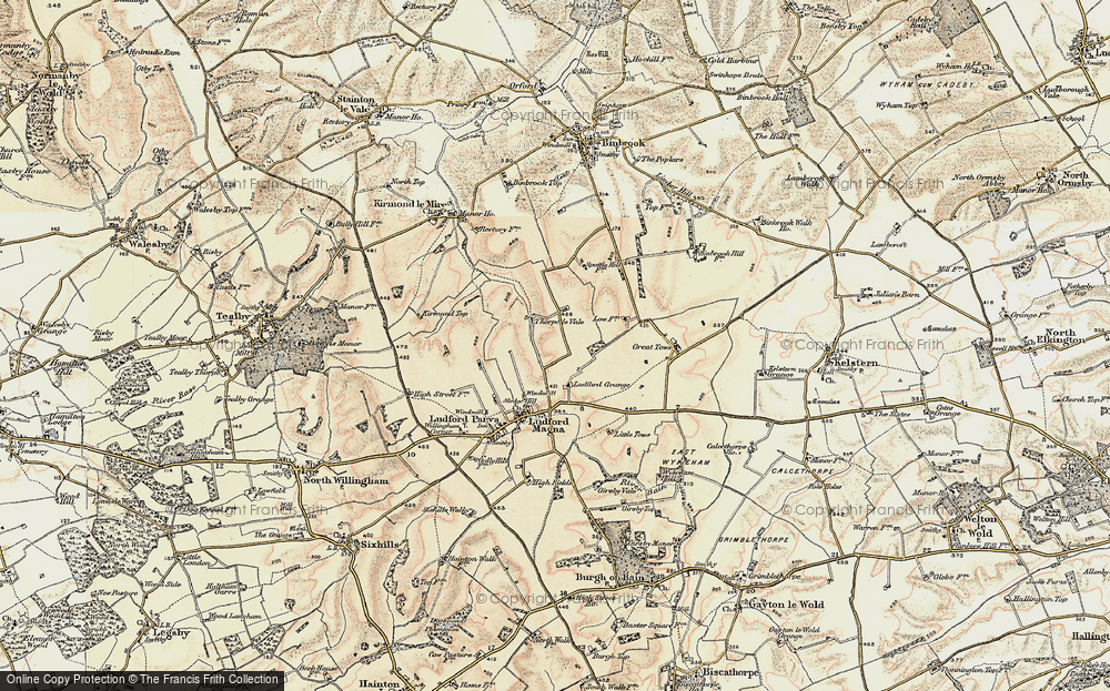 Old Map of Thorpe le Vale, 1903 in 1903