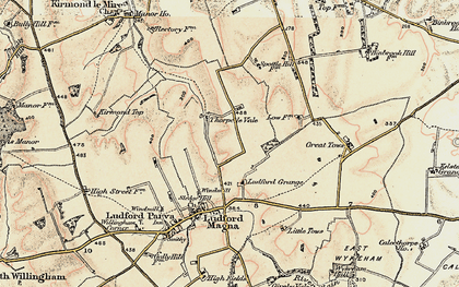 Old map of Thorpe le Vale in 1903