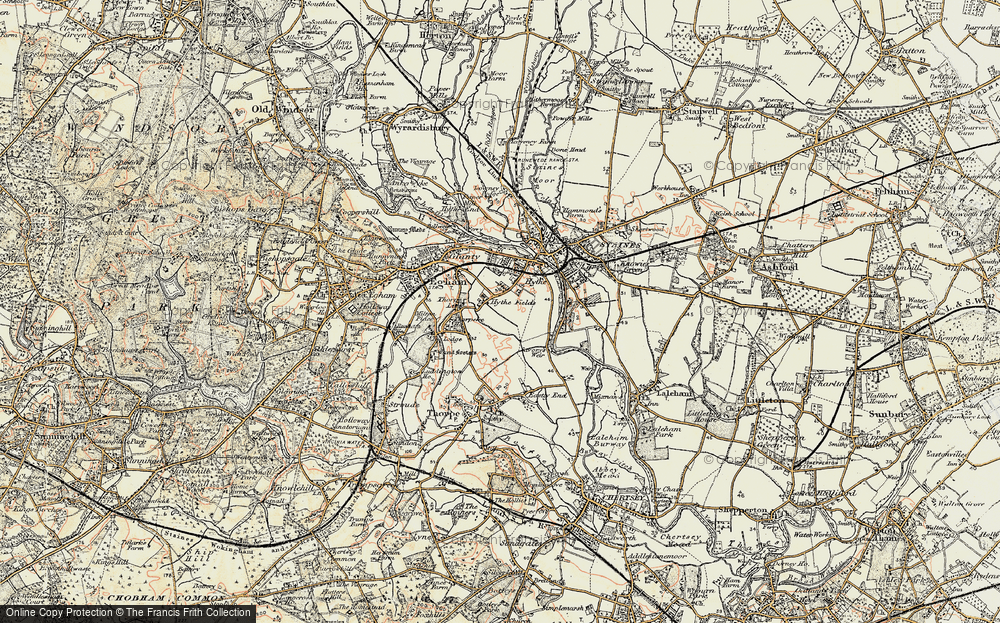 Old Map of Thorpe Lea, 1897-1909 in 1897-1909
