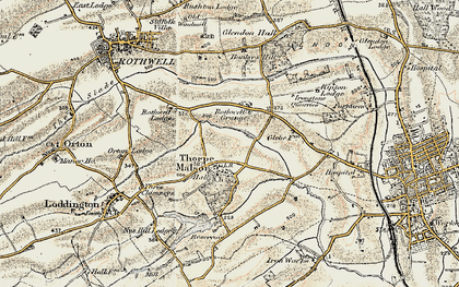 Old map of Thorpe Malsor in 1901-1902