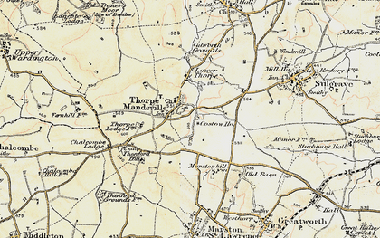 Old map of Thorpe Mandeville in 1898-1901