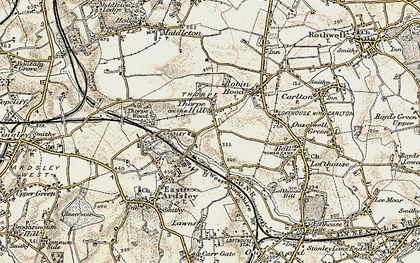 Old map of Thorpe on The Hill in 1903
