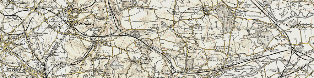 Old map of Thorpe on The Hill in 1903