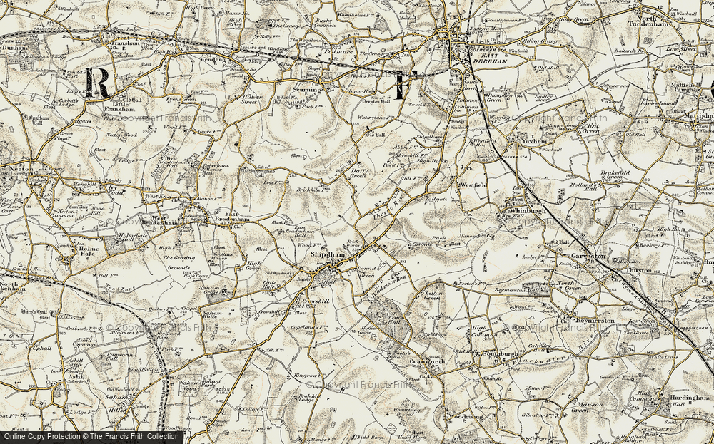 Old Map of Thorpe Row, 1901-1902 in 1901-1902