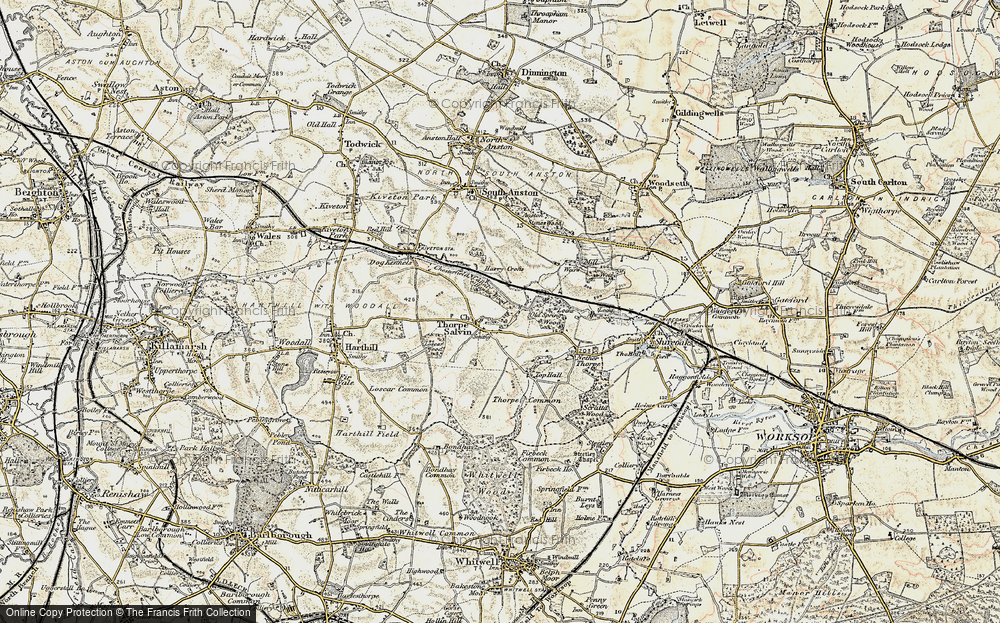 Old Map of Thorpe Salvin, 1902-1903 in 1902-1903