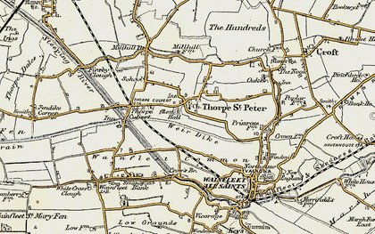 Old map of Thorpe St Peter in 1901-1903