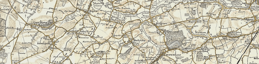 Old map of Thorpe Street in 1901