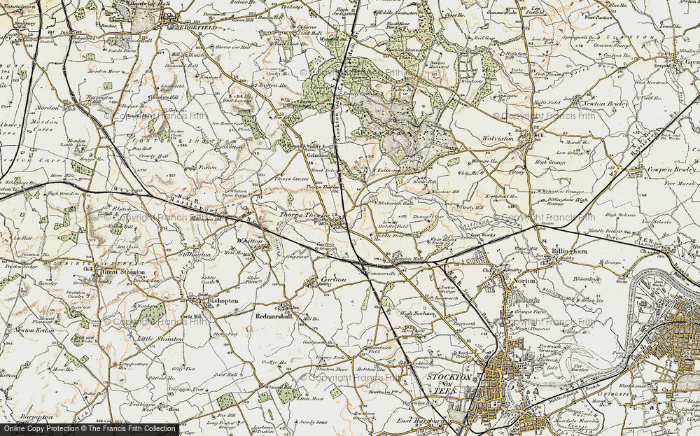 Old Map of Thorpe Thewles, 1903-1904 in 1903-1904