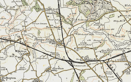 Old map of Thorpe Thewles in 1903-1904