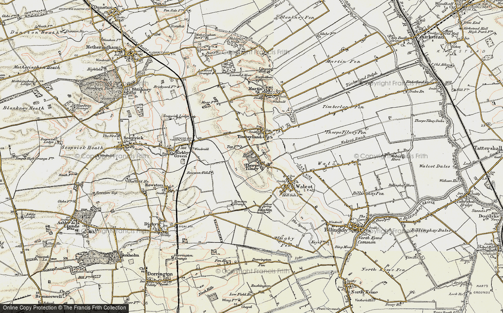 Old Map of Thorpe Tilney, 1902-1903 in 1902-1903