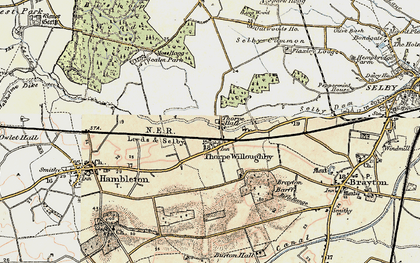 Old map of Thorpe Willoughby in 1903