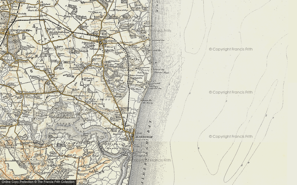 Old Map of Thorpeness, 1898-1901 in 1898-1901